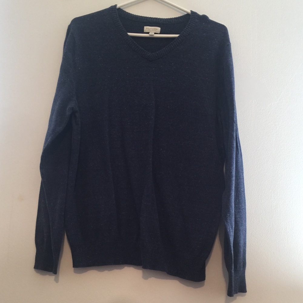 Men’s Sonoma donegal sweater navy large